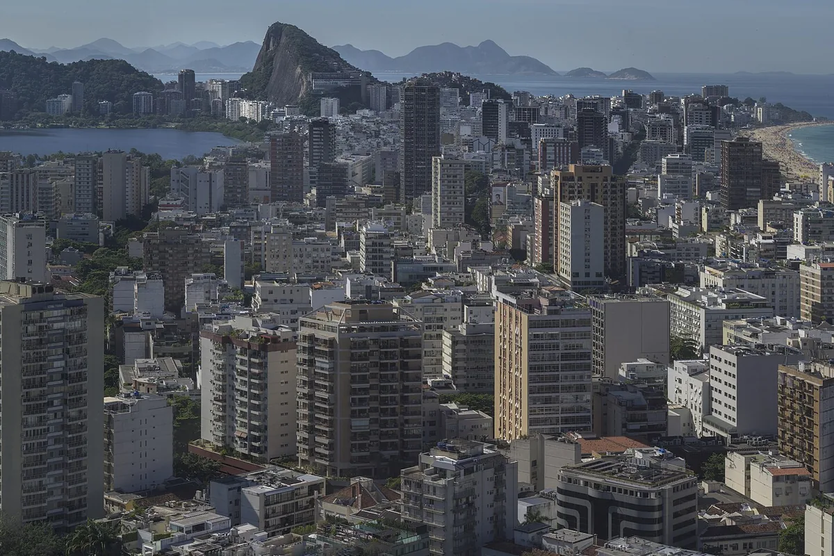 Buildings, bay and hills of Rio de Janeiro