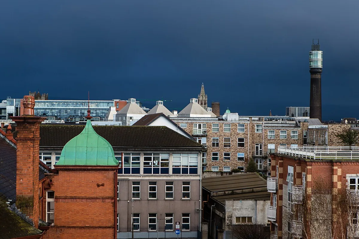 Rooftops and buildings in Dublin 7