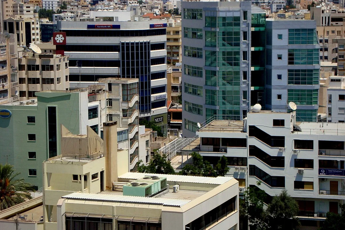 Buildings in central Nicosia
