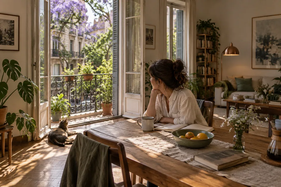 AI illustration: home concept inspired by Argentina, not a real property listing