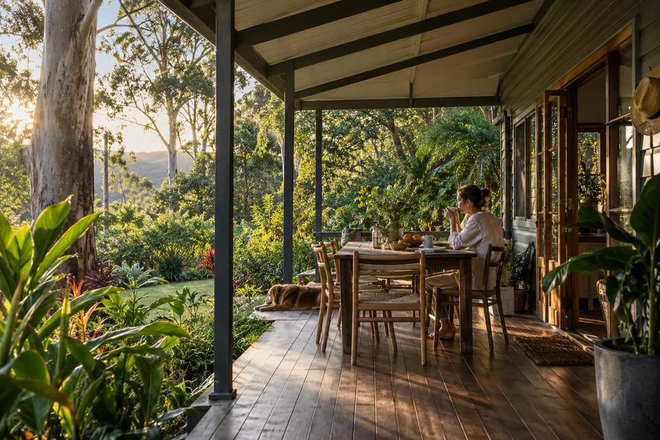 AI illustration: home concept inspired by Australia, not a real property listing