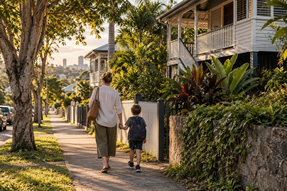 AI illustration: everyday scene inspired by Australia