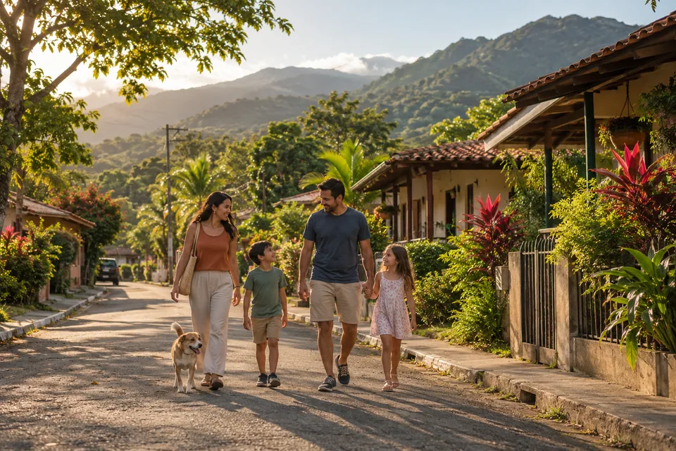 AI illustration: everyday scene inspired by Costa Rica