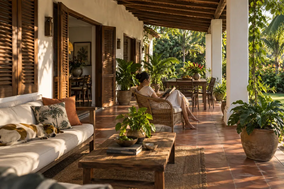 AI illustration: home concept inspired by Dominican Republic, not a real property listing