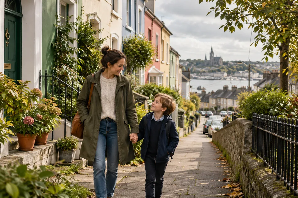 AI illustration: everyday scene inspired by Ireland