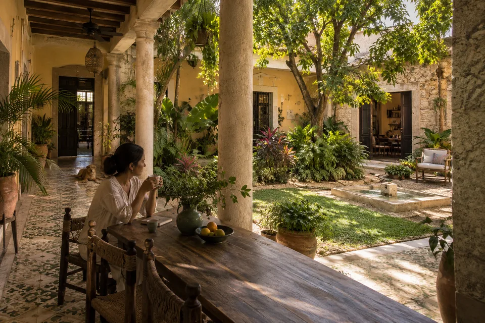 AI illustration: home concept inspired by Mexico, not a real property listing