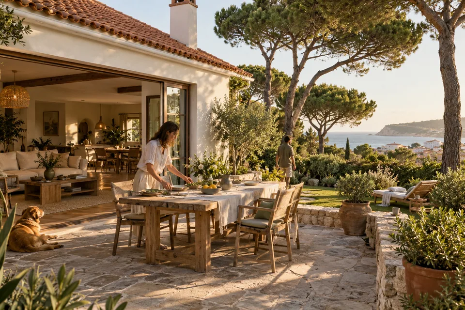 AI illustration: home concept inspired by Portugal, not a real property listing