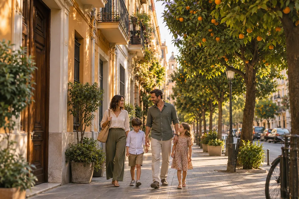 AI illustration: everyday scene inspired by Spain
