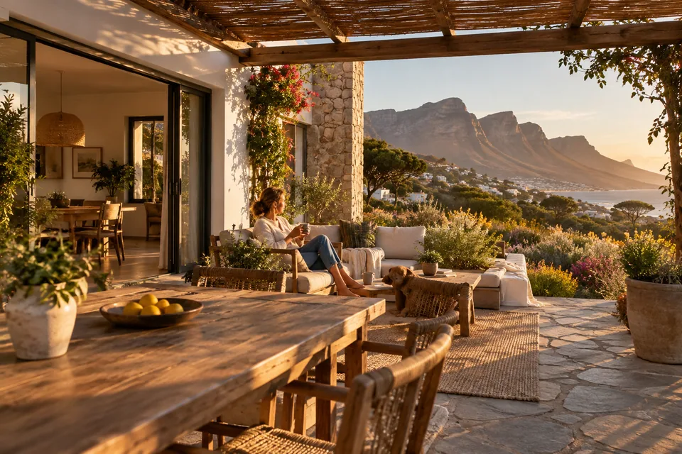 AI illustration: home concept inspired by South Africa, not a real property listing