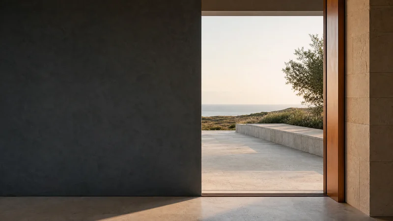 An open terrace looking out to sea, illustrating the idea of a base abroad.