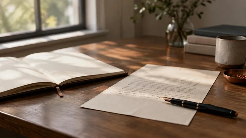 An open notebook on a terrace, an illustration of personal planning.
