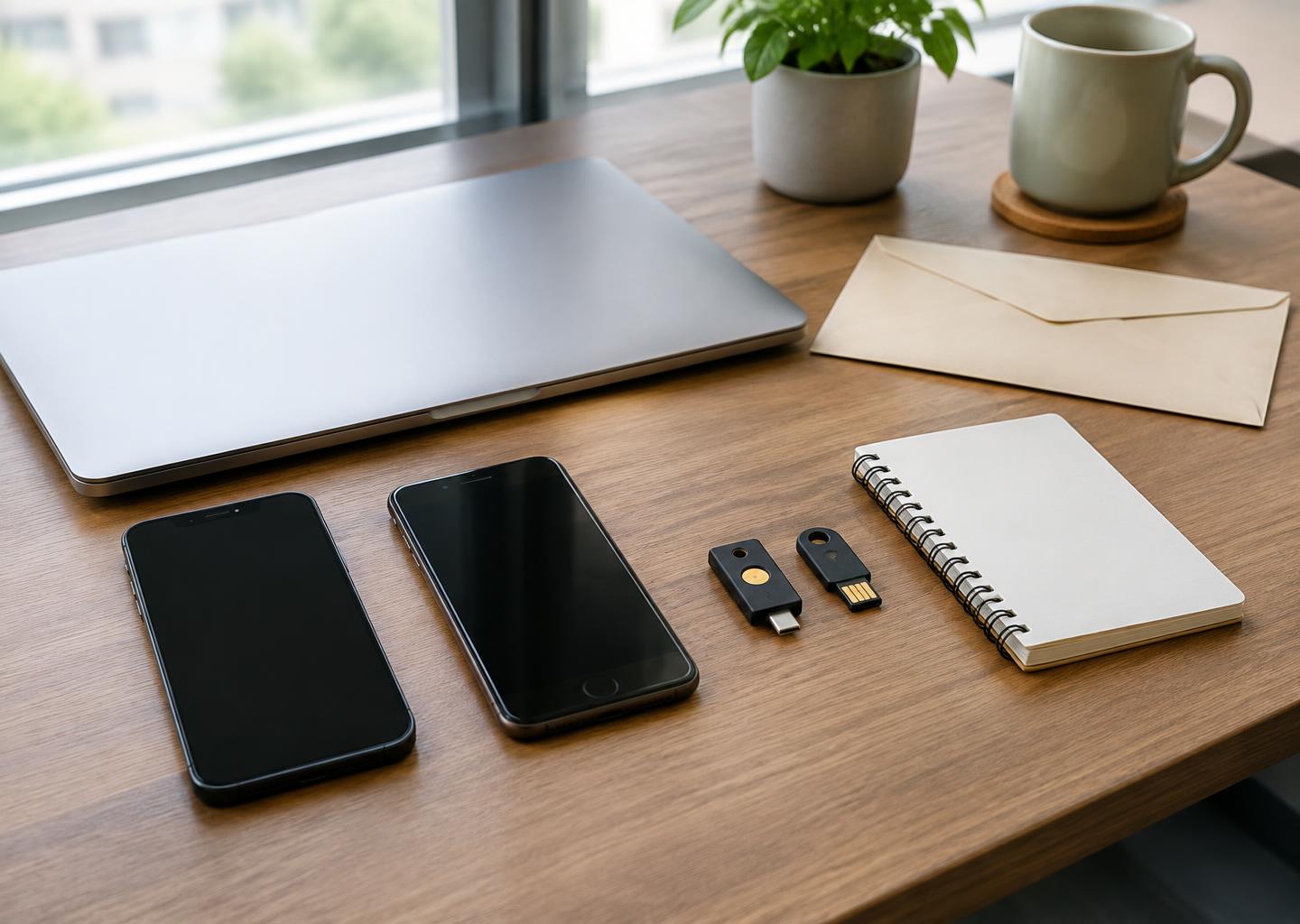 Two phones, security keys and separate records for account recovery.